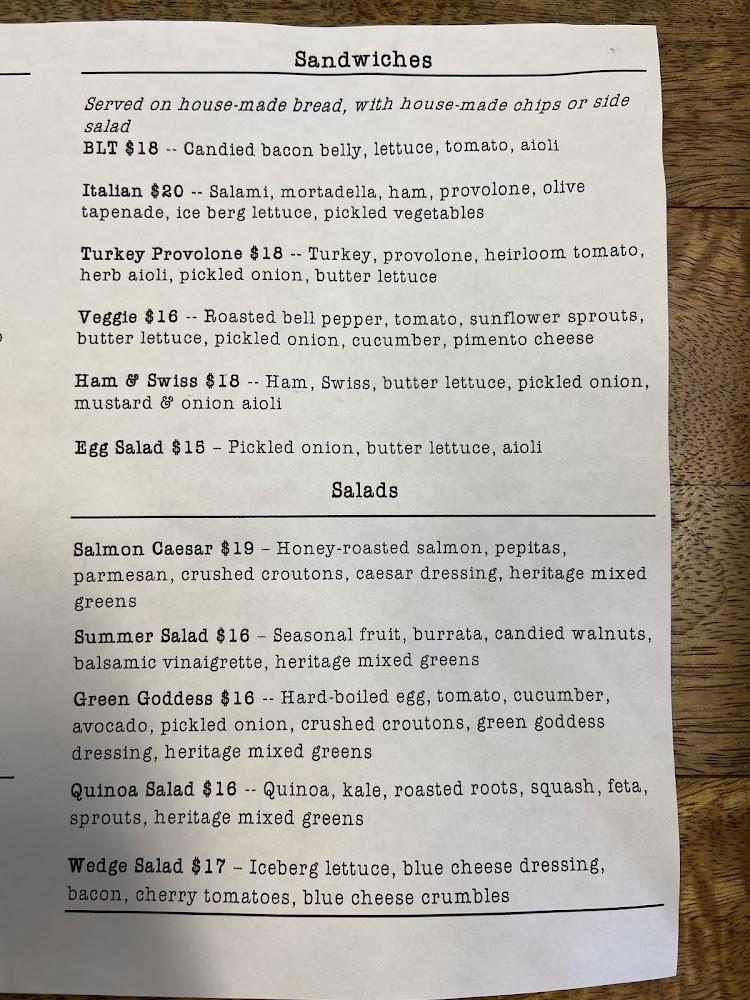 Cornerstone Kitchen Menu image 1