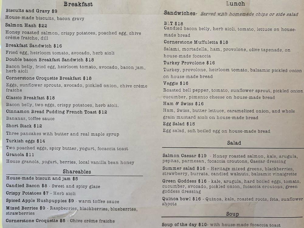 Cornerstone Kitchen Menu image 3
